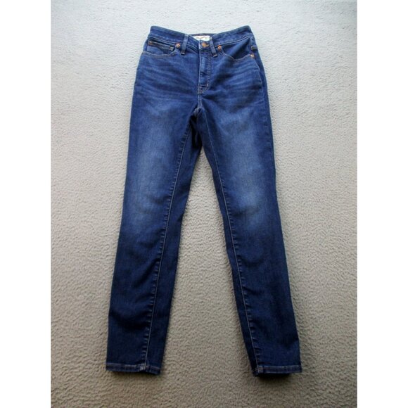 Madewell Denim - MADEWELL Curvy Fit Blue Stretch Denim High-Rise 5-Pockets Skinny Jeans Sz 27